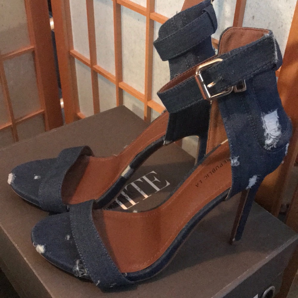 😍Denim jean Heels